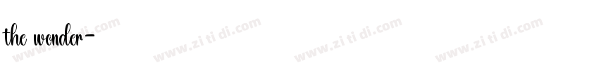the wonder字体转换